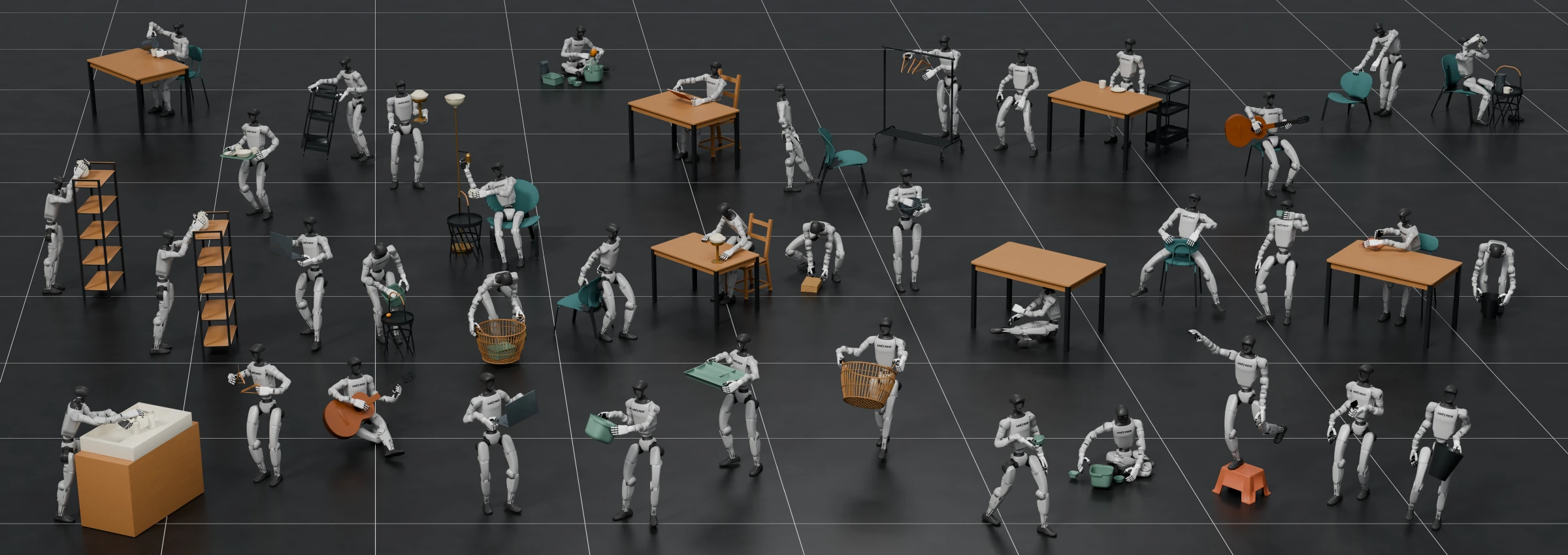 DexWeave enables a Unitree G1 humanoid with dexterous hands to perform whole-body motions and manipulate everyday objects.